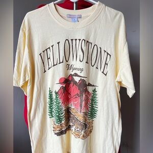 Yellowstone Wyoming Graphic Short Sleeve Tee - Cream